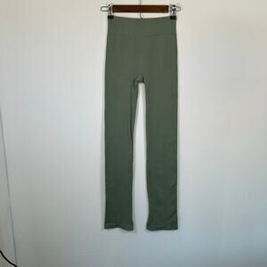 Fabletics Seamless High-Waist Ribbed Leggings, Slit Pant, Size XS